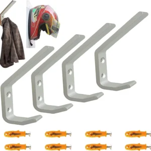 4 Pack Sturdy Aluminium Motorcycle Helmet Holdermotorbike Jacket Display Rack...