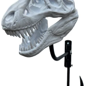 Porte-casque/chapeau T Rex avec crochet veste 180 degrés buste posable et support mural.-